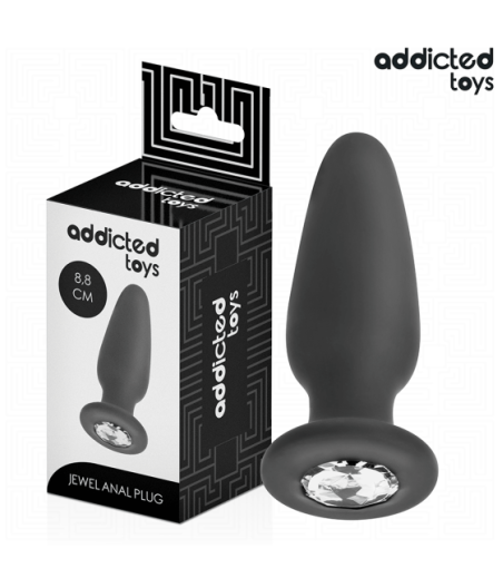 ADDICTED TOYS - ANAL PLUG WITH JEWEL SILICONE SIZE S 8.8 CM