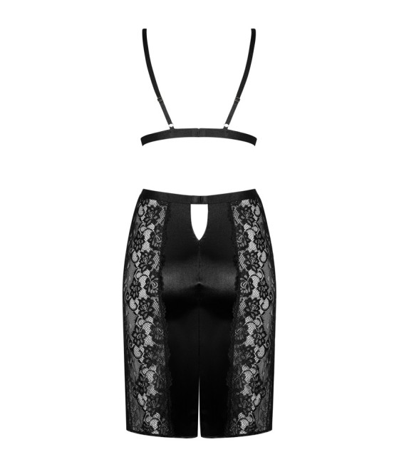 Set reggiseno e gonna nero Blanita di Obsessive