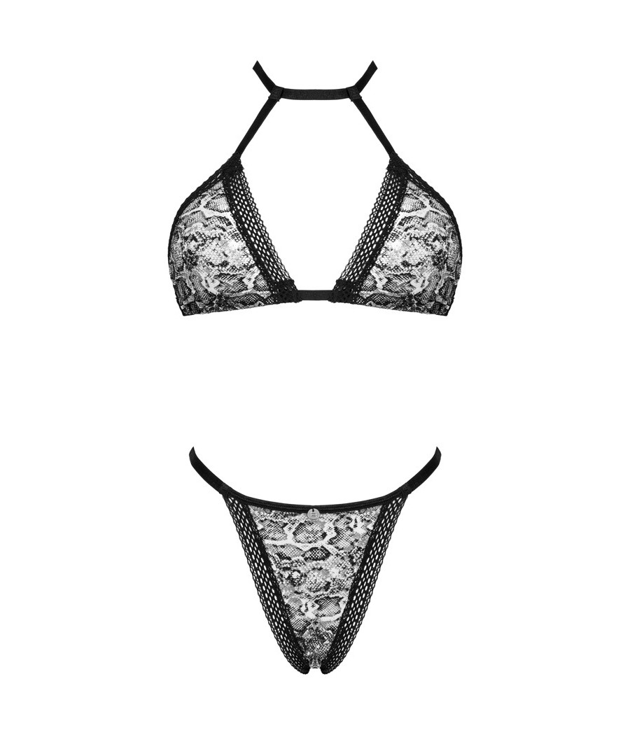 Set Xenita di Obsessive con reggiseno morbido e perizoma.