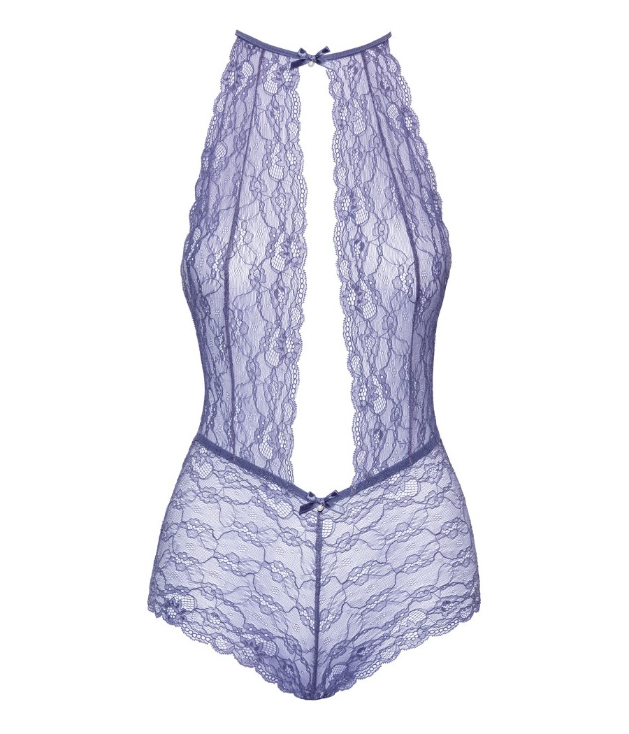 Body kissable completamente realizzato in pizzo pregiato