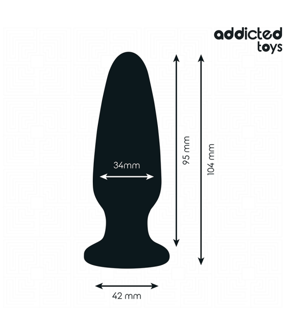 ADDICTED TOYS - ANAL PLUG WITH JEWEL SILICONE SIZE M 10.4 CM