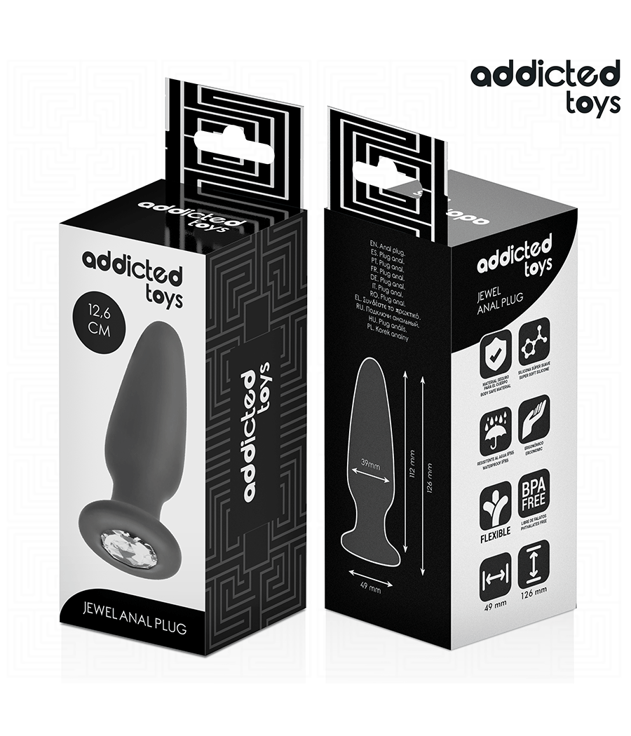 ADDICTED TOYS - ANAL PLUG WITH JEWEL SILICONE SIZE L 12.6 CM