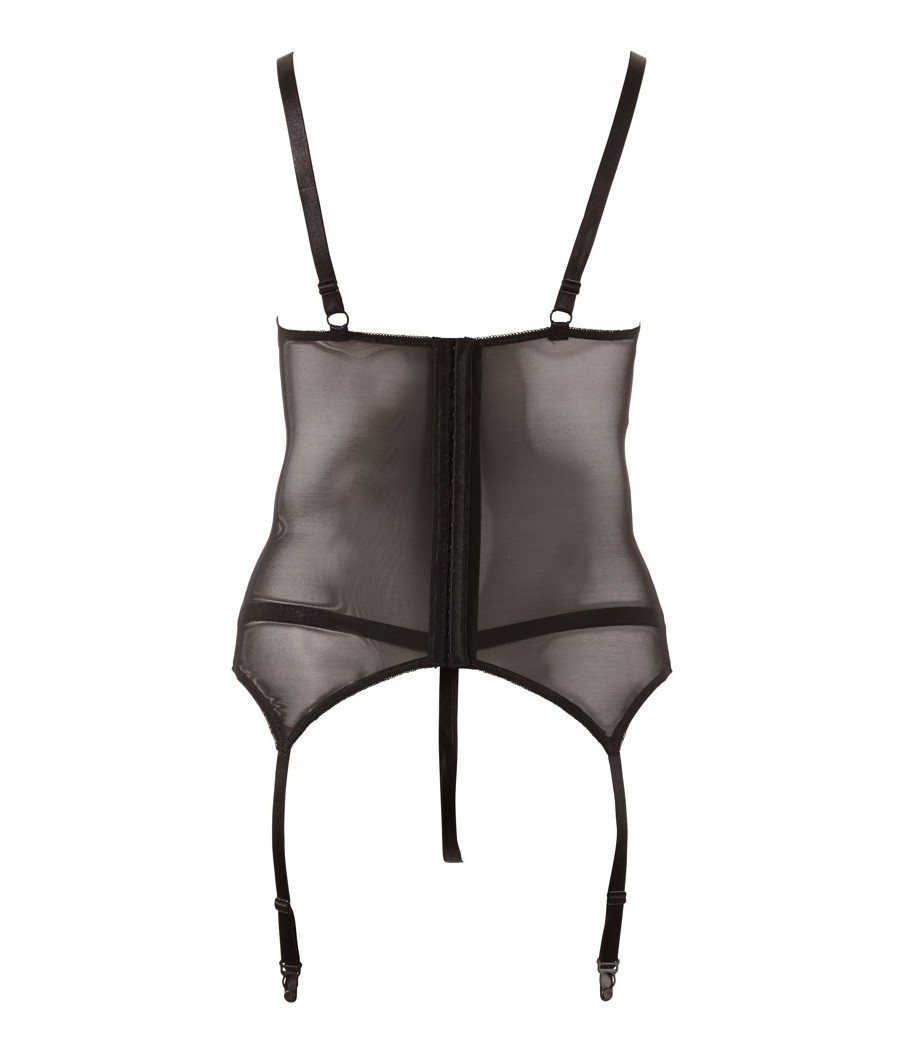 CORSETTO REGGICALZE IN PIZZO CON PERIZOMA COORDINATO