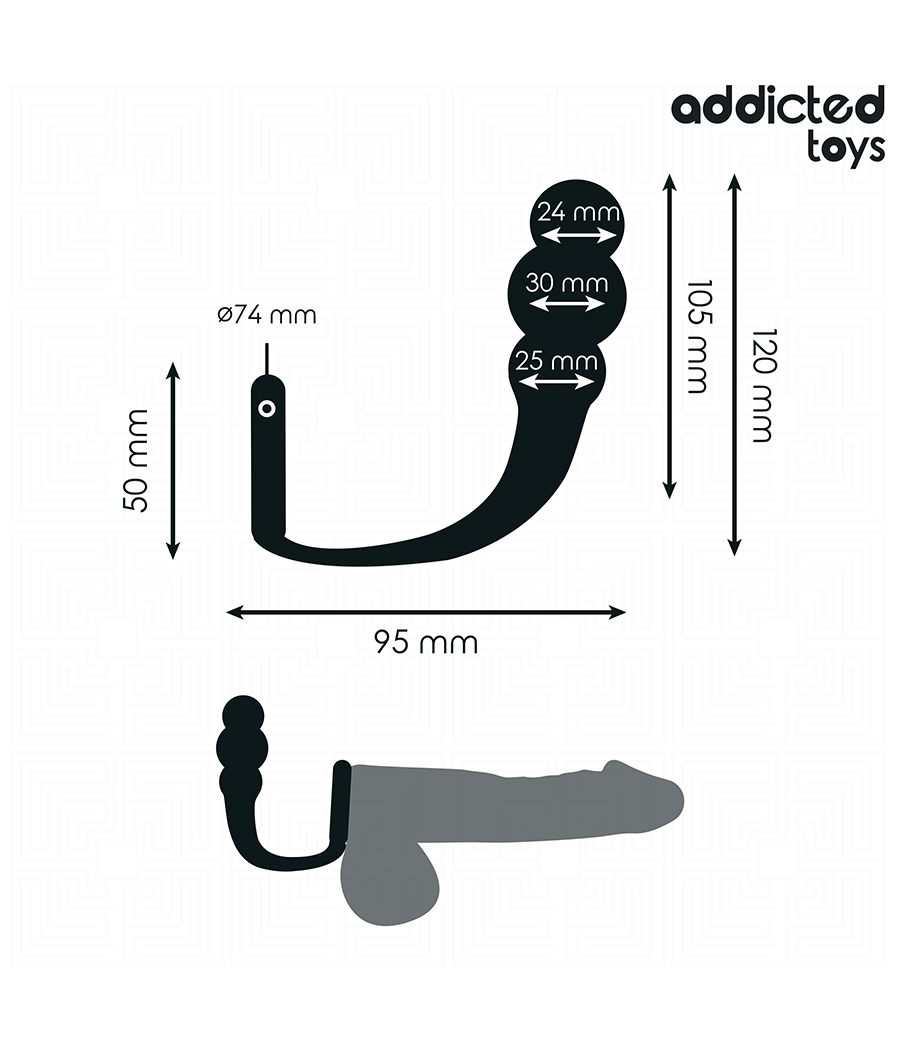 ADDICTED TOYS - ANAL PLUG WITH RING SILICONE MODEL 1