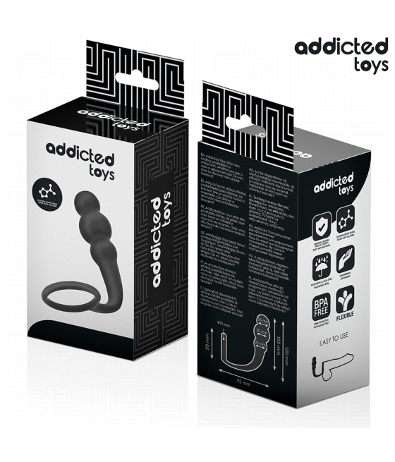 ADDICTED TOYS - ANAL PLUG WITH RING SILICONE MODEL 1