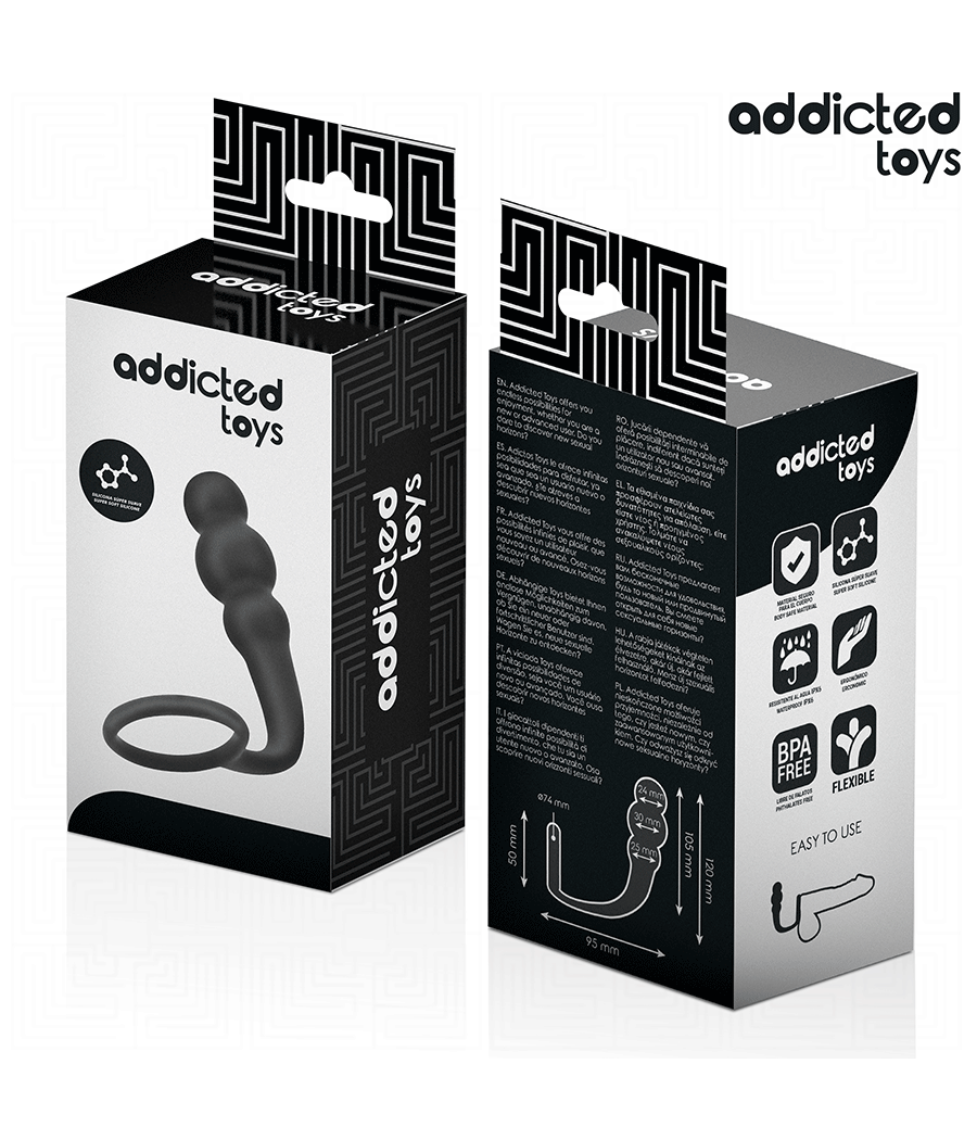 ADDICTED TOYS - ANAL PLUG WITH RING SILICONE MODEL 1