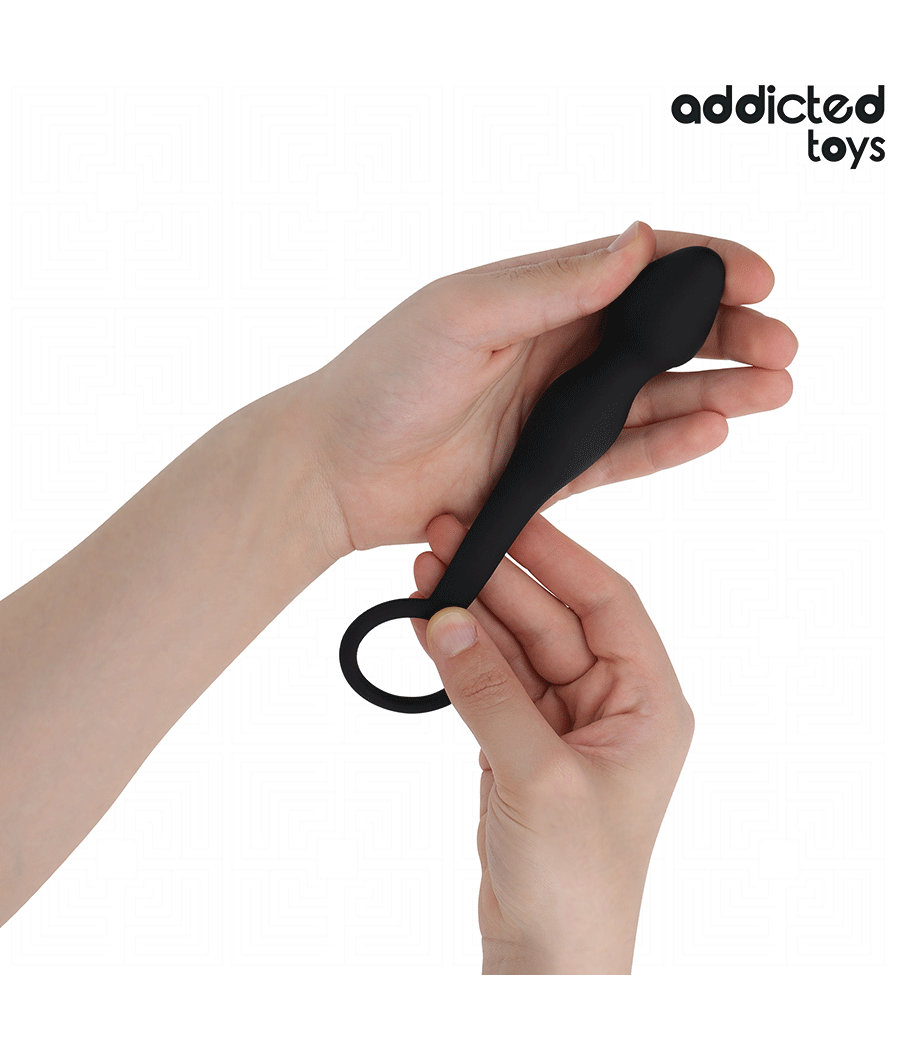 ADDICTED TOYS - ANAL PLUG WITH RING SILICONE MODEL 2
