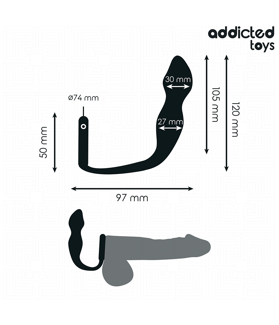 ADDICTED TOYS - ANAL PLUG WITH RING SILICONE MODEL 2