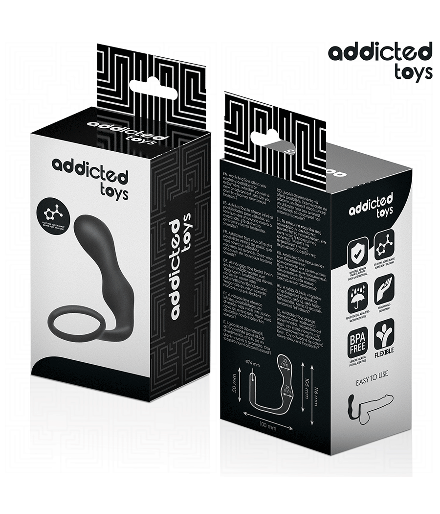 ADDICTED TOYS - ANAL PLUG WITH RING SILICONE MODEL 3