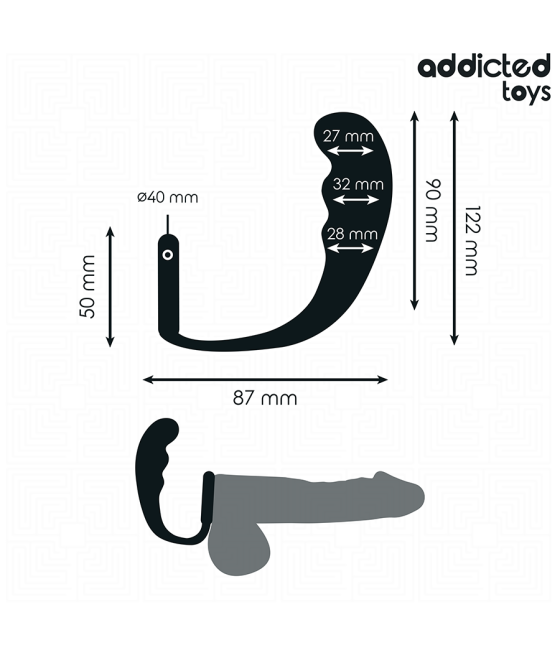 ADDICTED TOYS - ANAL PLUG WITH RING SILICONE MODEL 4