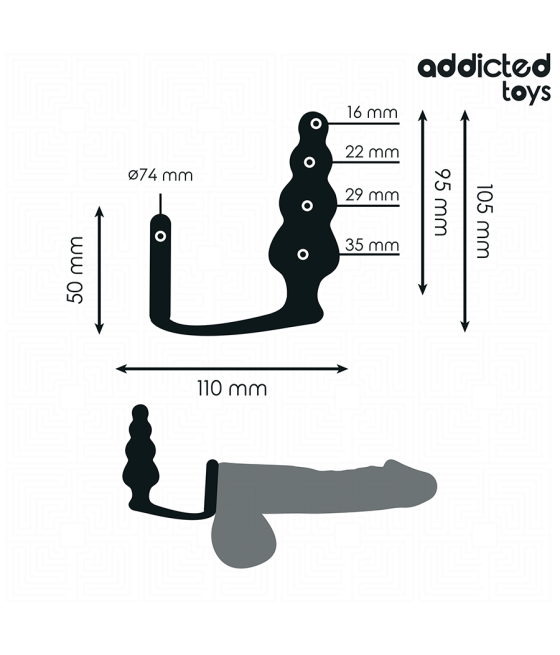 ADDICTED TOYS - ANAL PLUG WITH RING SILICONE MODEL 5