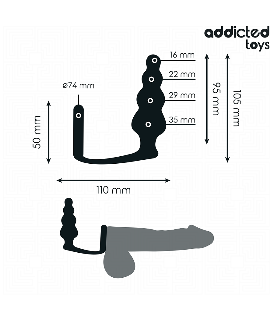 ADDICTED TOYS - ANAL PLUG WITH RING SILICONE MODEL 5