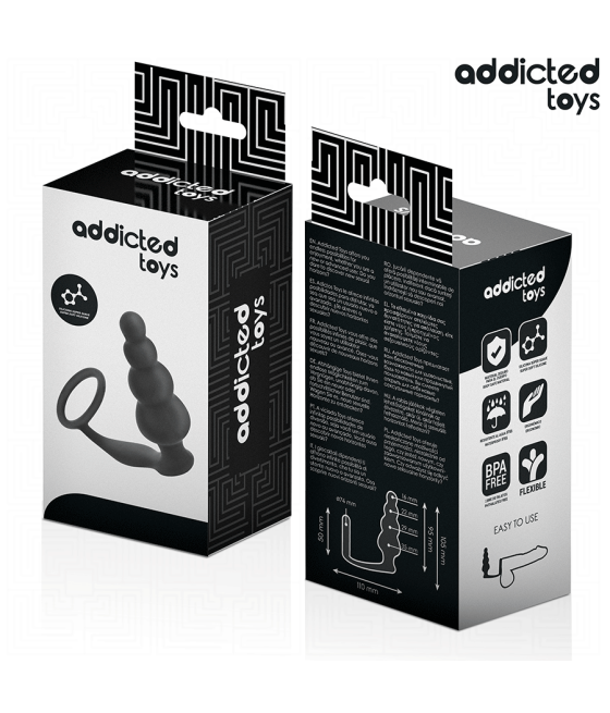 ADDICTED TOYS - ANAL PLUG WITH RING SILICONE MODEL 5