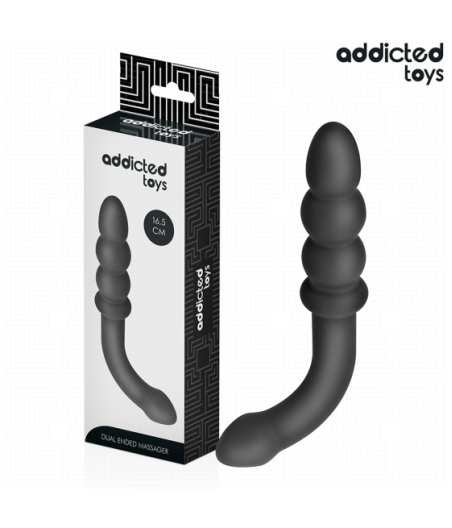 ADDICTED TOYS - DOUBLE ANAL MASSAGER SILICONE 16.5 CM