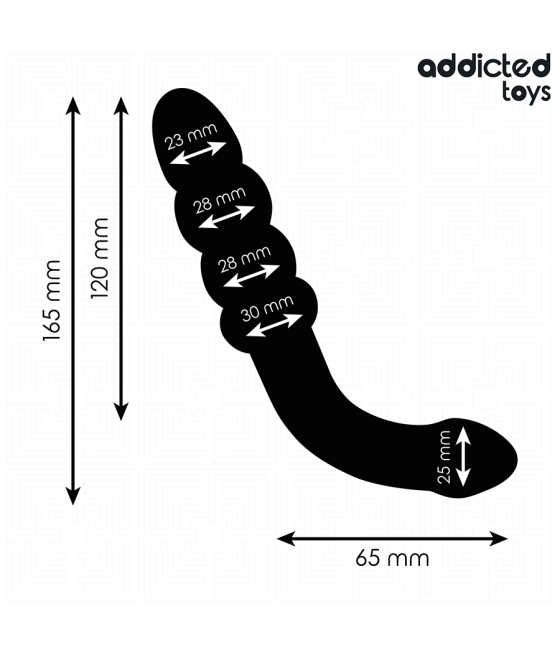 ADDICTED TOYS - DOUBLE ANAL MASSAGER SILICONE 16.5 CM