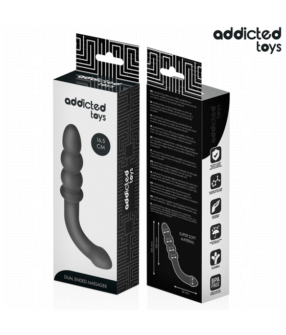 ADDICTED TOYS - DOUBLE ANAL MASSAGER SILICONE 16.5 CM