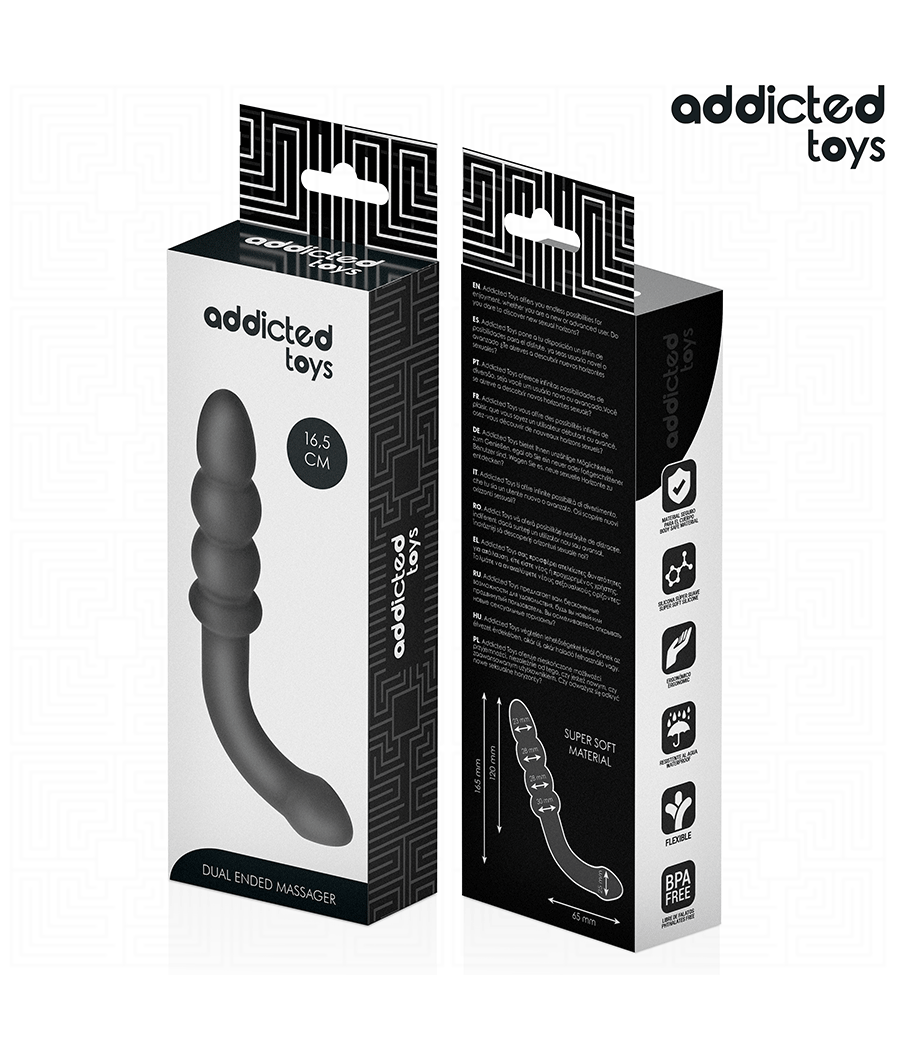 ADDICTED TOYS - DOUBLE ANAL MASSAGER SILICONE 16.5 CM