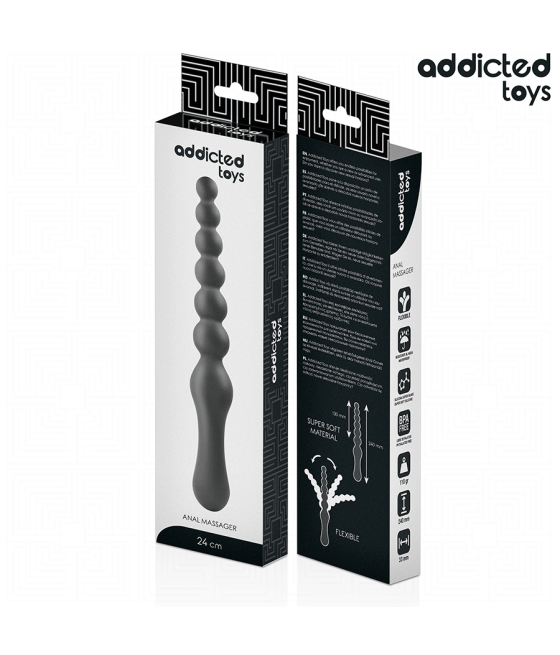 ADDICTED TOYS - DOUBLE ANAL MASSAGER SILICONE 24 CM