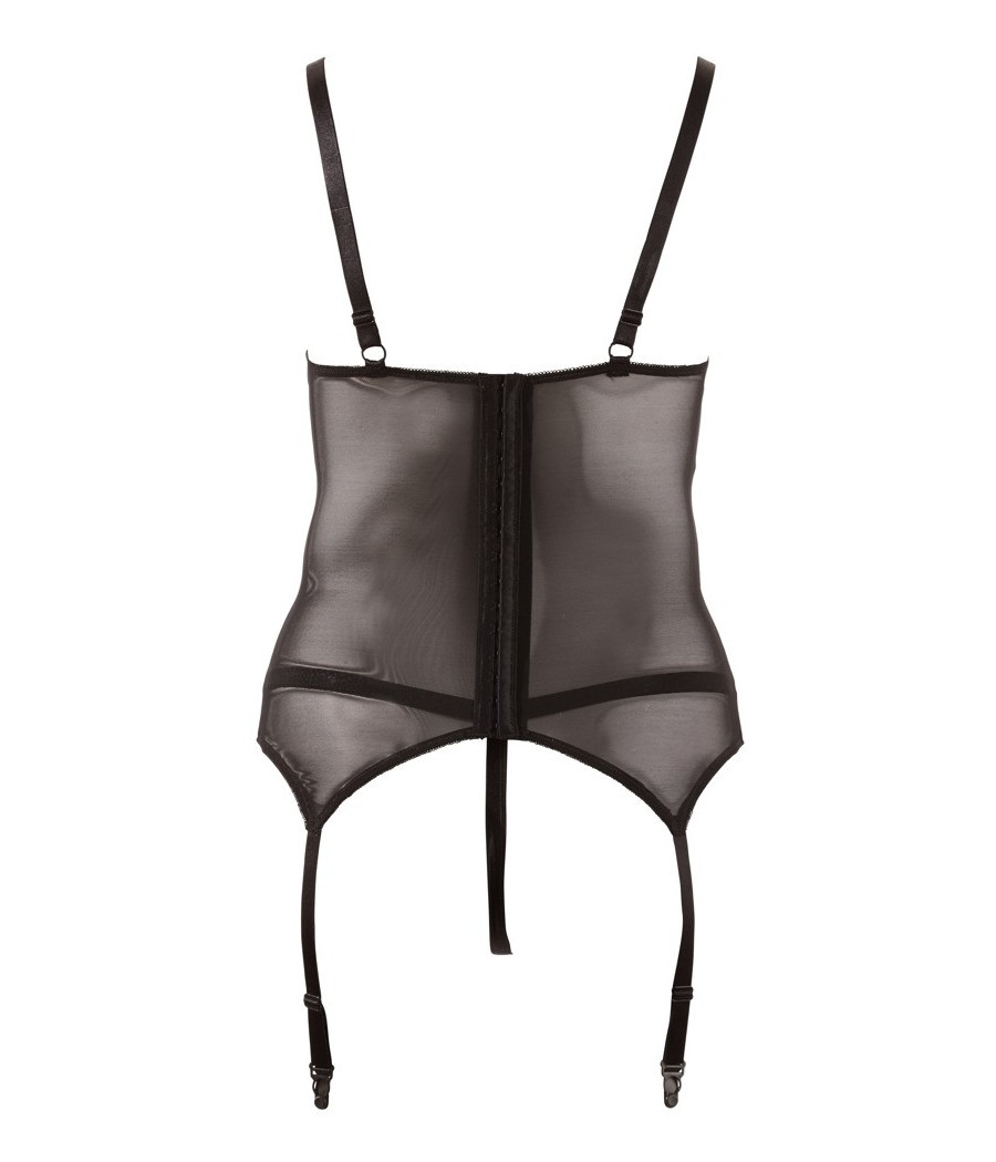 GUEPIERE IN TULLE E PIZZO CON PERIZOMA APERTO