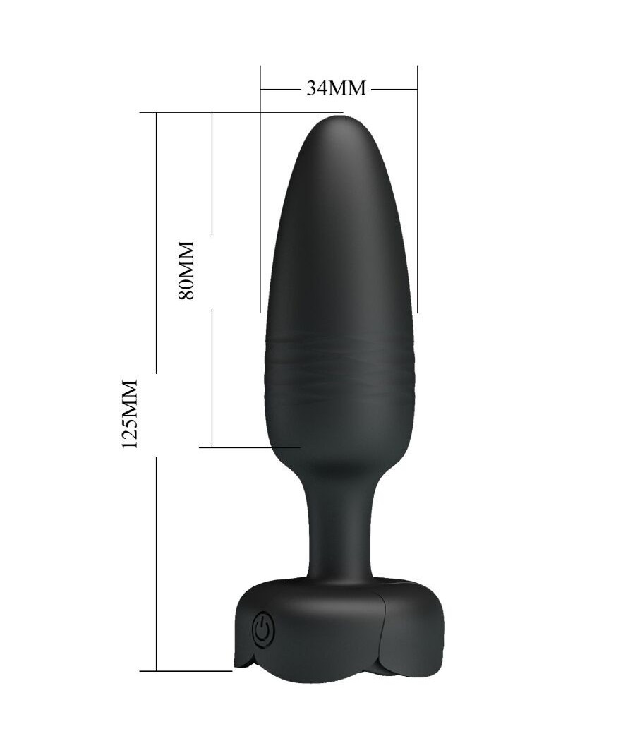 PRETTY LOVE - TARION ANAL PLUG WITH  LED LIGHT BLACK 12.5 CM