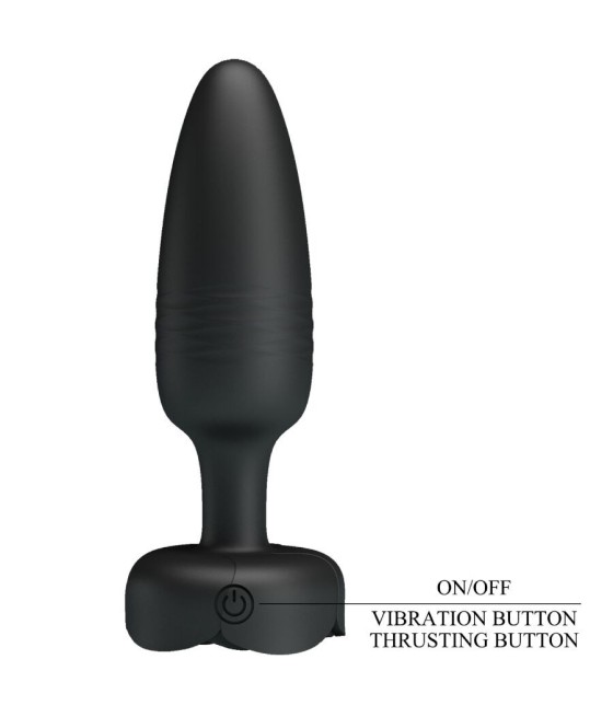 PRETTY LOVE - TARION ANAL PLUG WITH  LED LIGHT BLACK 12.5 CM