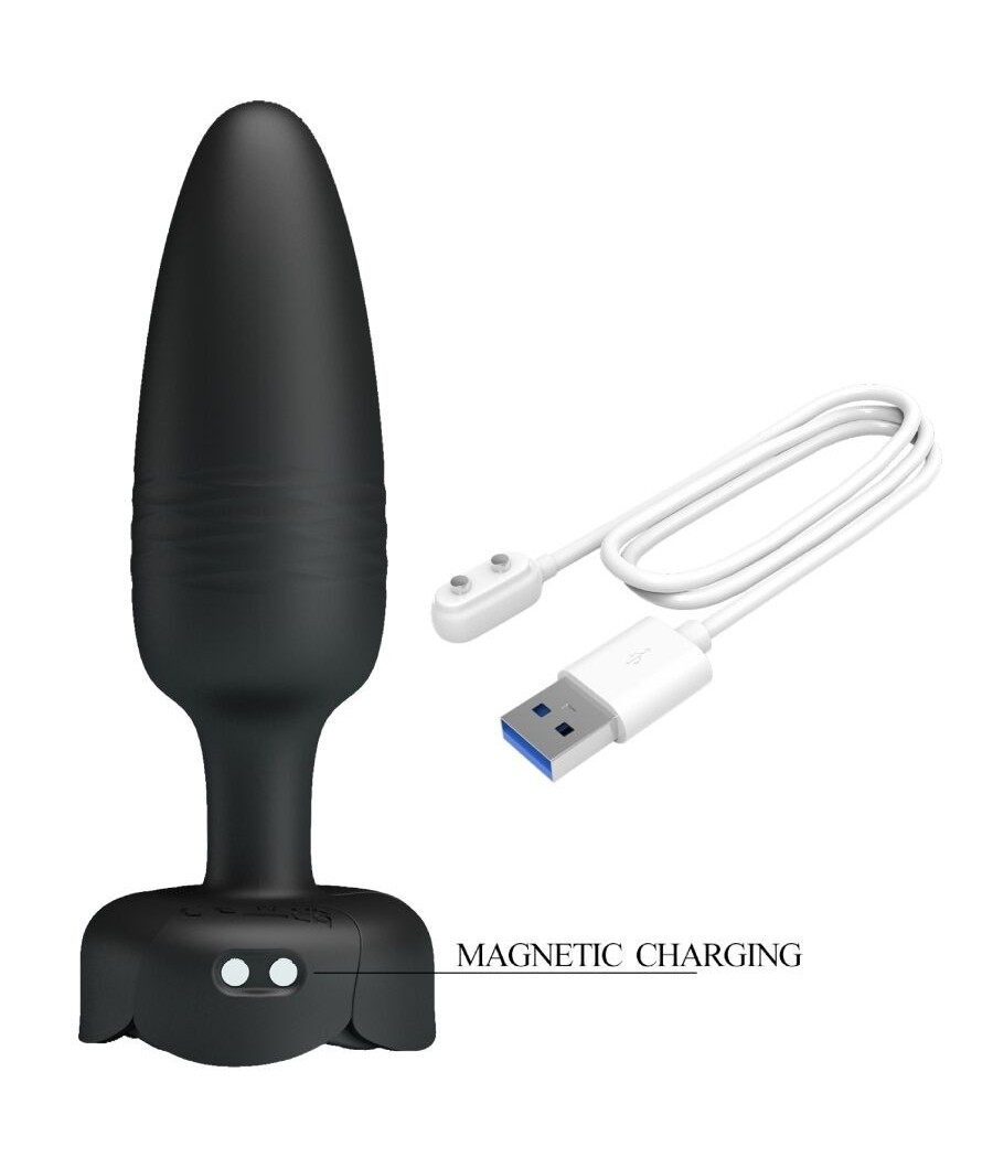 PRETTY LOVE - TARION ANAL PLUG WITH  LED LIGHT BLACK 12.5 CM