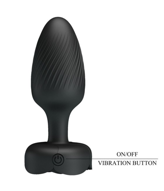 PRETTY LOVE - VARIAN ANAL PLUG WITH  LED LIGHT BLACK 10.8 CM