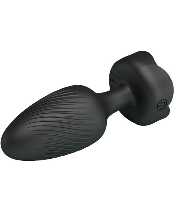 PRETTY LOVE - OSBORN ANAL PLUG WITH  LED LIGHT BLACK 9.8 CM