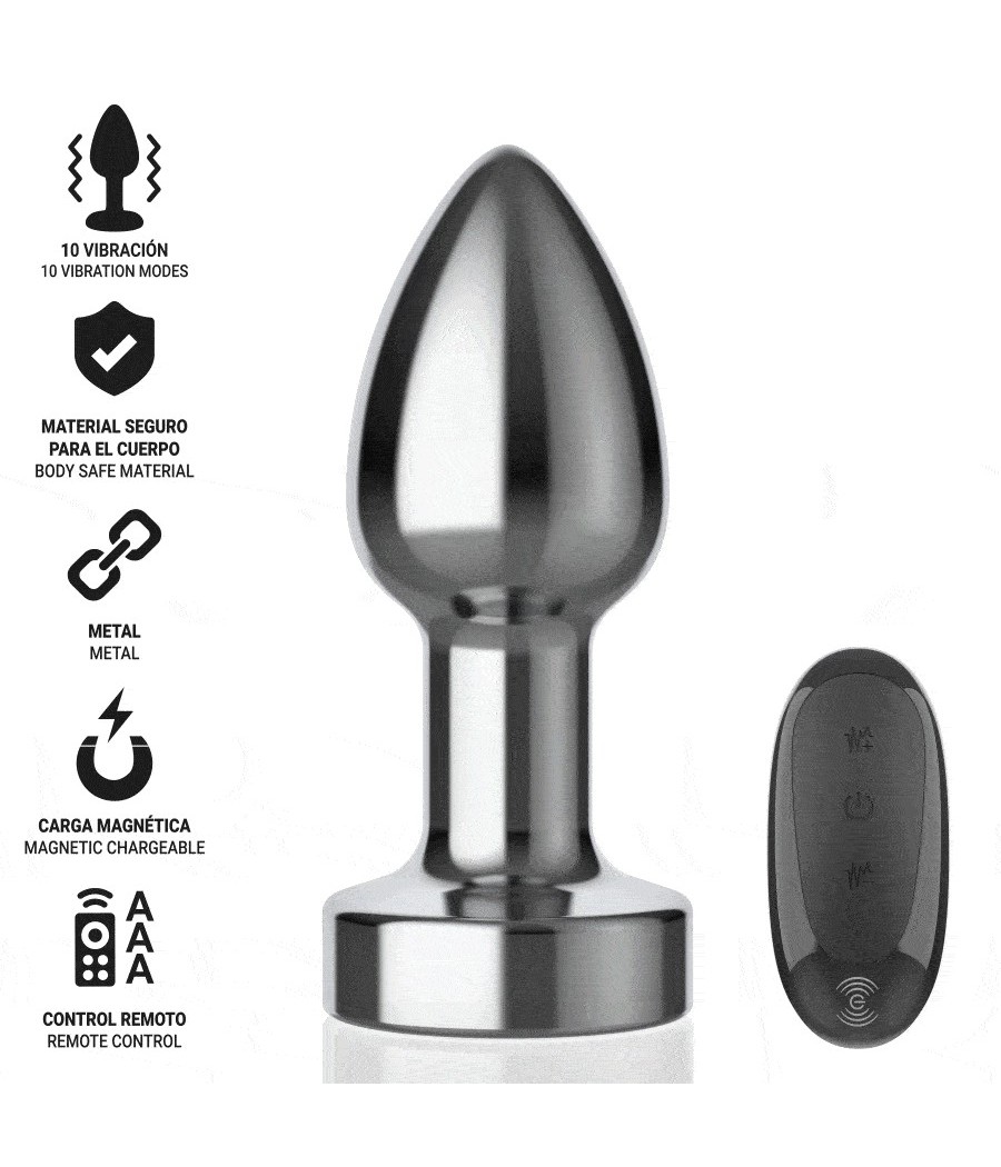 INTENSE - ANAL PLUG 10 VIBRATIONS METAL WITH REMOTE CONTROL S