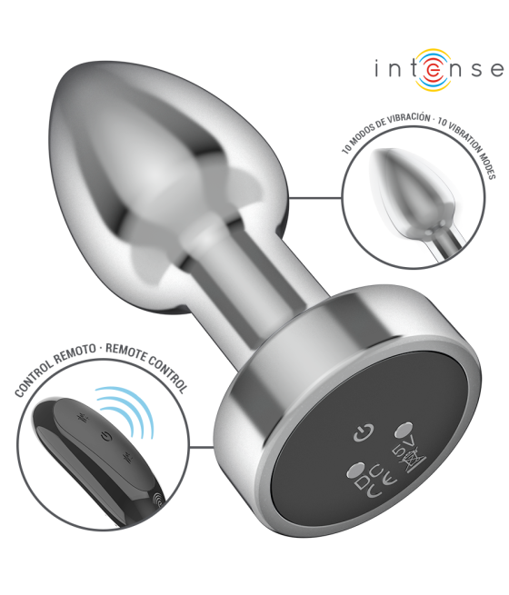 INTENSE - ANAL PLUG 10 VIBRATIONS METAL WITH REMOTE CONTROL S