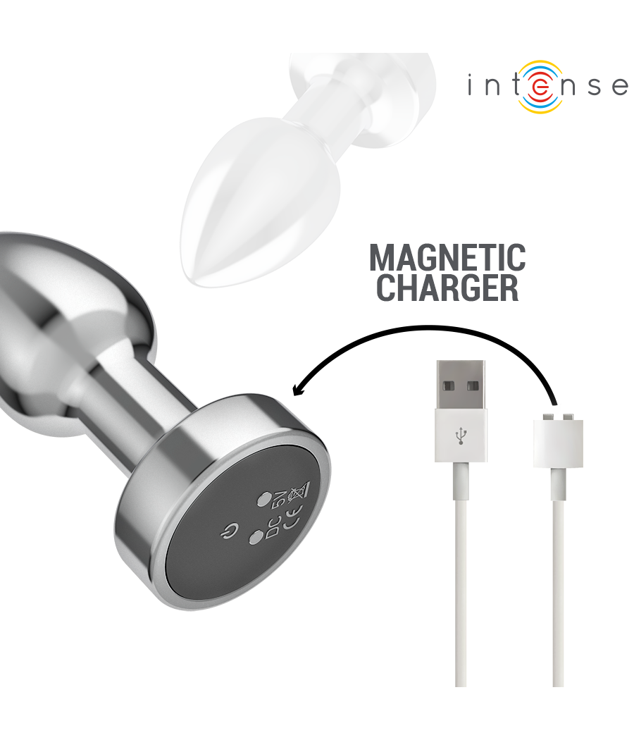 INTENSE - ANAL PLUG 10 VIBRATIONS METAL WITH REMOTE CONTROL S