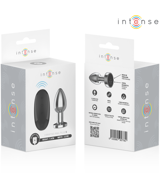 INTENSE - ANAL PLUG 10 VIBRATIONS METAL WITH REMOTE CONTROL S