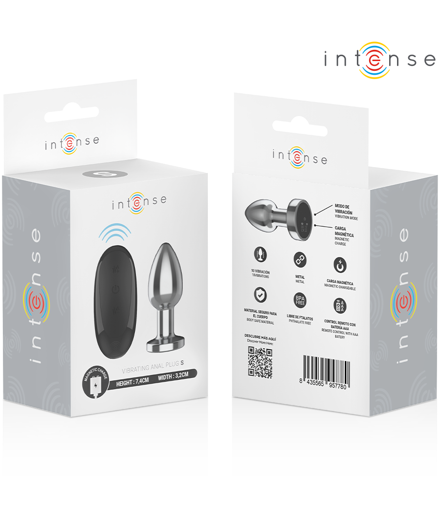INTENSE - ANAL PLUG 10 VIBRATIONS METAL WITH REMOTE CONTROL S