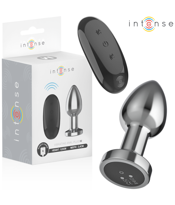 INTENSE - ANAL PLUG 10 VIBRATIONS METAL WITH REMOTE CONTROL M