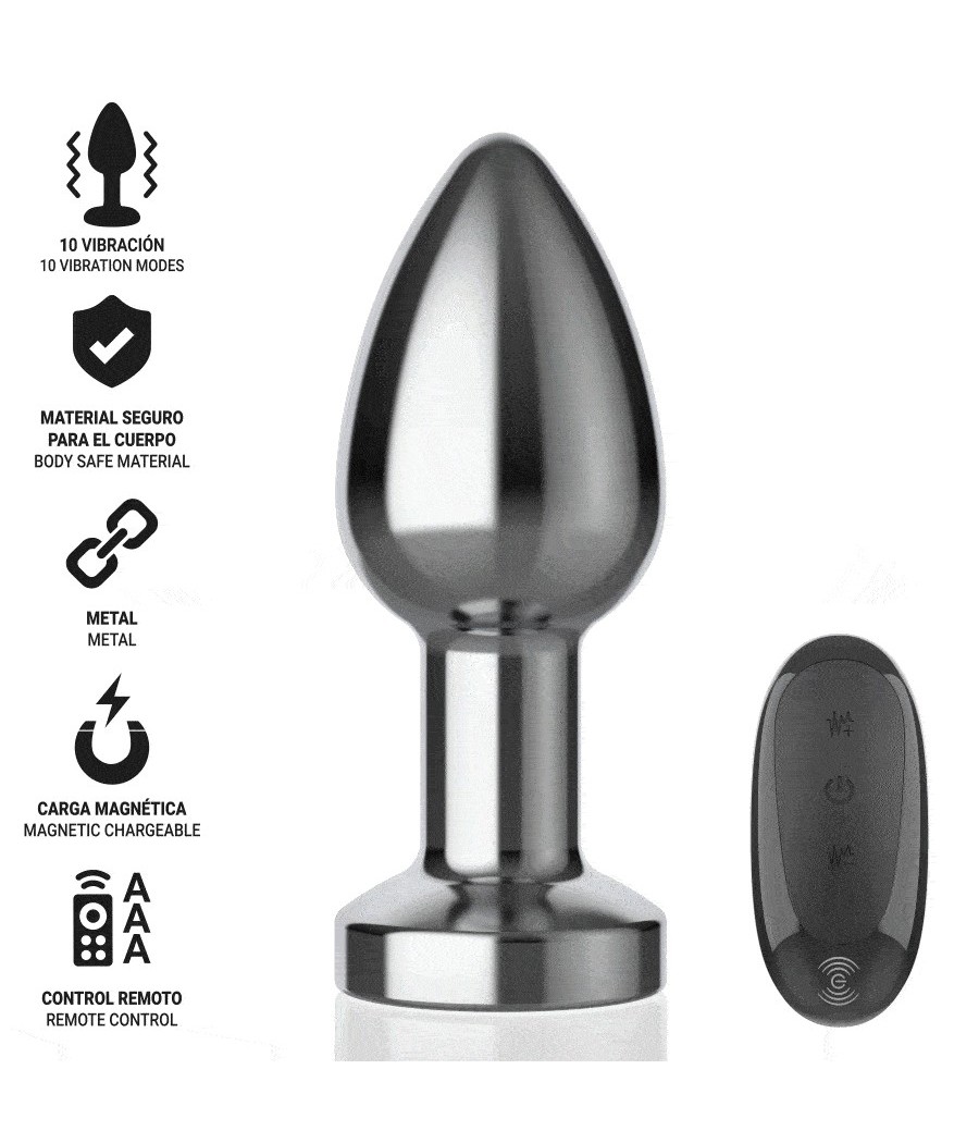 INTENSE - ANAL PLUG 10 VIBRATIONS METAL WITH REMOTE CONTROL M
