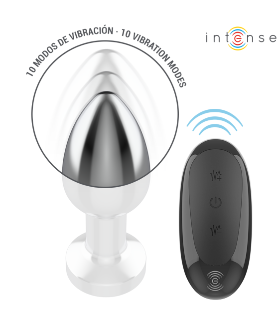 INTENSE - ANAL PLUG 10 VIBRATIONS METAL WITH REMOTE CONTROL M