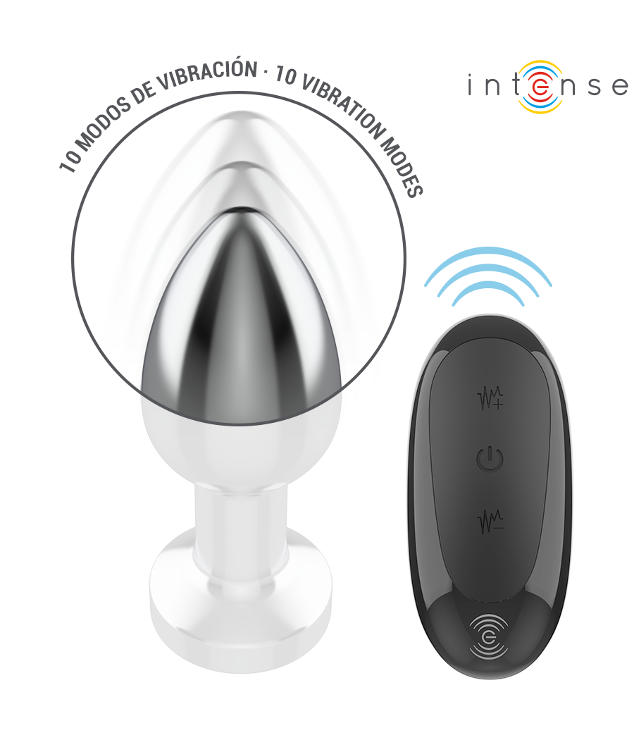 INTENSE - ANAL PLUG 10 VIBRATIONS METAL WITH REMOTE CONTROL M