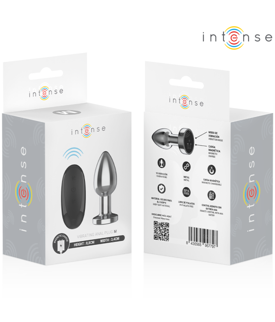 INTENSE - ANAL PLUG 10 VIBRATIONS METAL WITH REMOTE CONTROL M