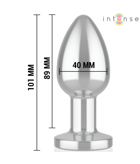 INTENSE - ANAL PLUG 10 VIBRATIONS METAL WITH REMOTE CONTROL L