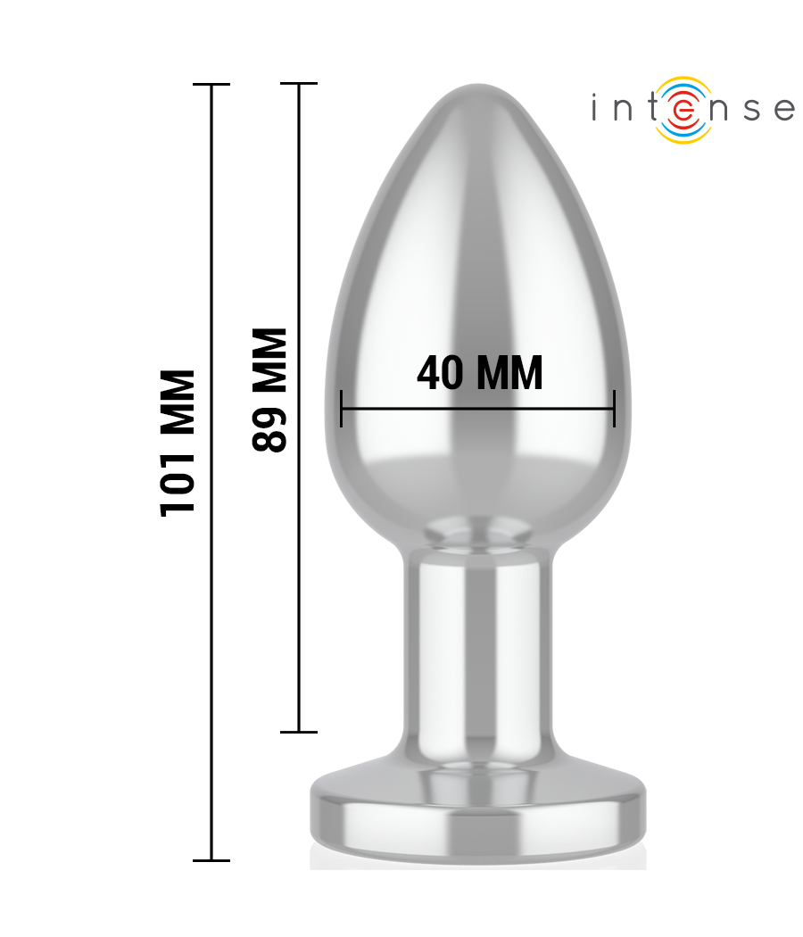 INTENSE - ANAL PLUG 10 VIBRATIONS METAL WITH REMOTE CONTROL L
