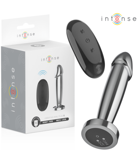 INTENSE - ANAL PLUG 10 VIBRATIONS METAL DILDO WITH REMOTE CONTROL S