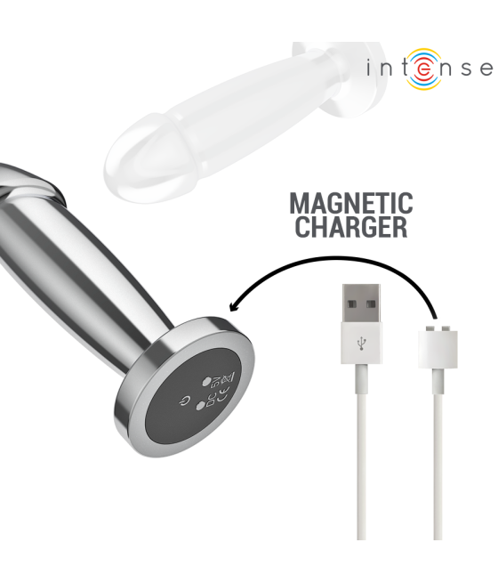 INTENSE - ANAL PLUG 10 VIBRATIONS METAL DILDO WITH REMOTE CONTROL S