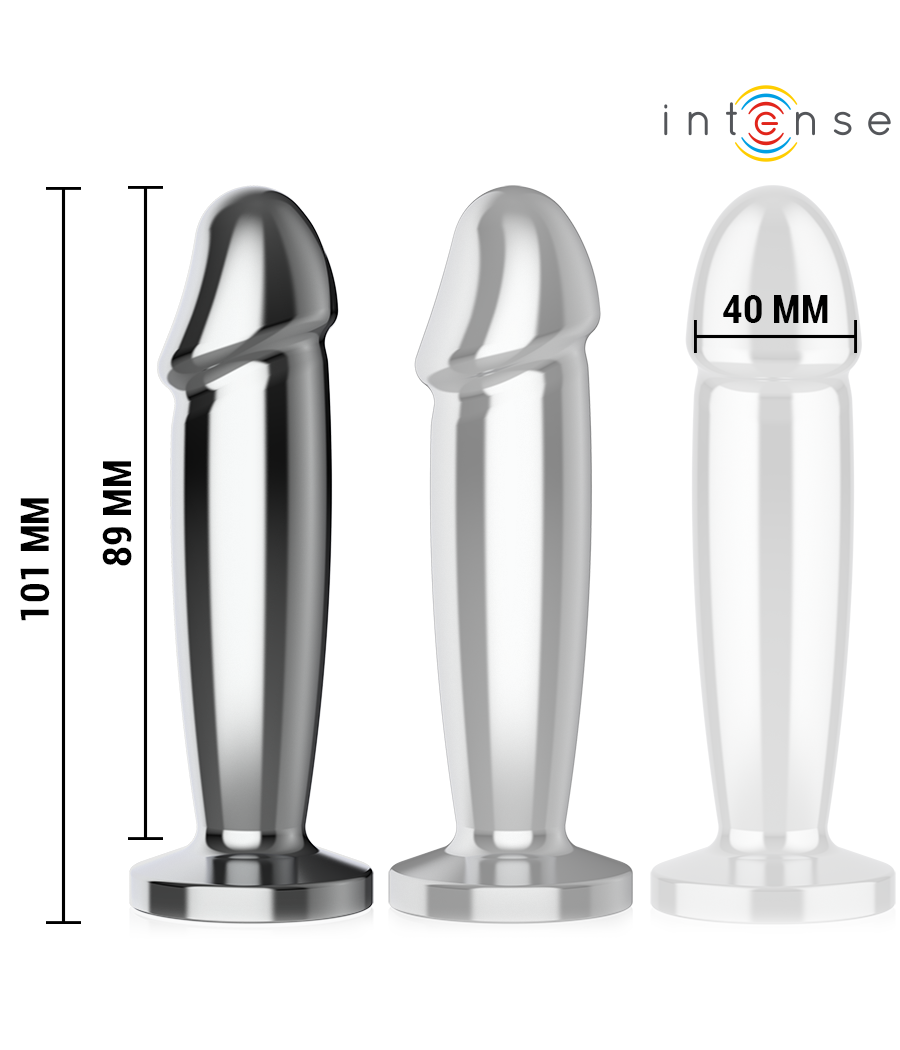 INTENSE - ANAL PLUG 10 VIBRATIONS METAL DILDO WITH REMOTE CONTROL M