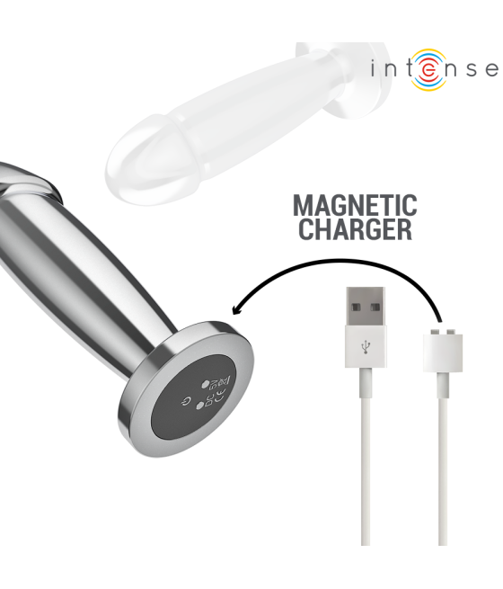 INTENSE - ANAL PLUG 10 VIBRATIONS METAL DILDO WITH REMOTE CONTROL M