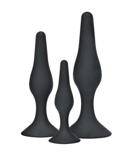 TOYJOY - ANAL PLAY CURVY COMPANIONS ANAL PLUG 3 PIECES BLACK
