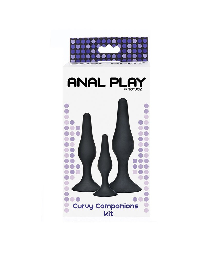 TOYJOY - ANAL PLAY CURVY COMPANIONS ANAL PLUG 3 PIECES BLACK