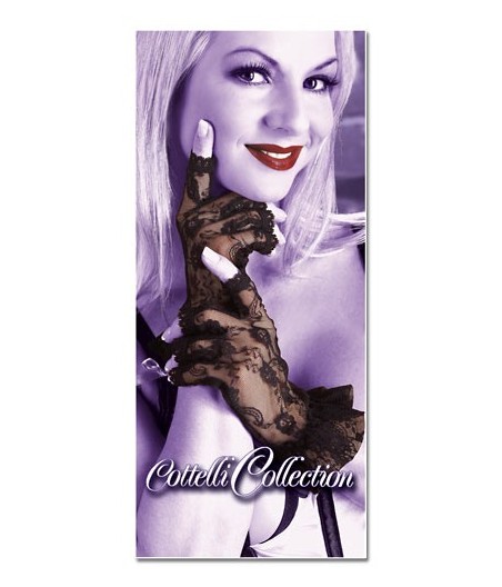 GUANTI DITA APERTE CON BORDATURA DECORATIVA - TAGLIA UNICA