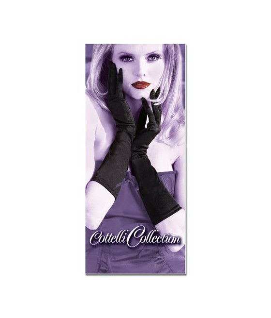 GUANTI LUNGHI IN TESSUTO SATIN ELASTICIZZATO - TAGLIA UNICA