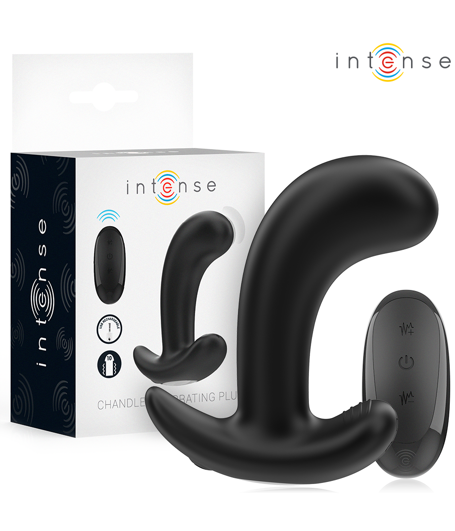 INTENSE - CHANDLER ANAL PLUG 10 VIBRATIONS BLACK REMOTE CONTROL