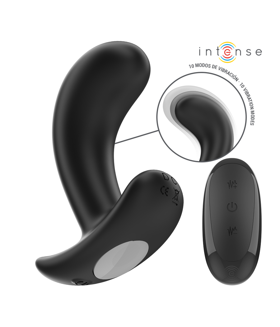 INTENSE - CHANDLER ANAL PLUG 10 VIBRATIONS BLACK REMOTE CONTROL